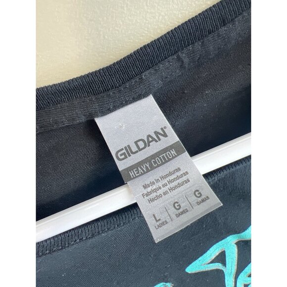 Gildan Not Today Heifers Graphic Tee Women L Short Sleeve Black Cotton Essential - Picture 4 of 7